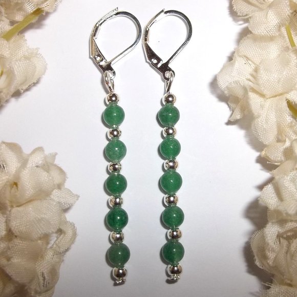 Earring, Green Earrings, Faux Jade Earring, Earring, Earring, Earring Set A783 - Picture 1 of 8